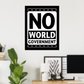 Poster Pas de gouvernement mondial #1 (Bureau à domicile)