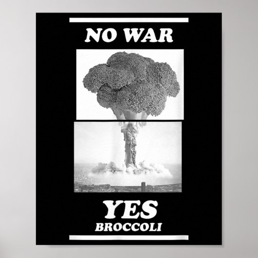 Poster Pas de guerre Oui Broccoli (Devant)