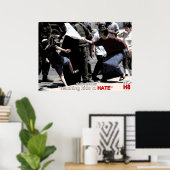 Poster Pas de haine. L'ignorance est stupide. (Bureau à domicile)