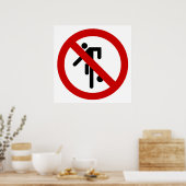 Poster Pas de jeux de balle ⚠ Panneau du parc thaï ⚠ (Cuisine)