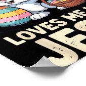 Poster Pas de lapin ne m'aime comme Jésus drôle de lapin (Coin)