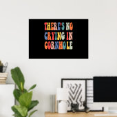 Poster Pas de larmes dans le sac de haricot de Cornhole (Bureau à domicile)