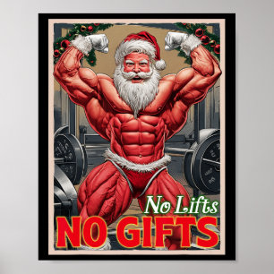 Poster Pas de levées pas de cadeaux Drôle de prise de mus