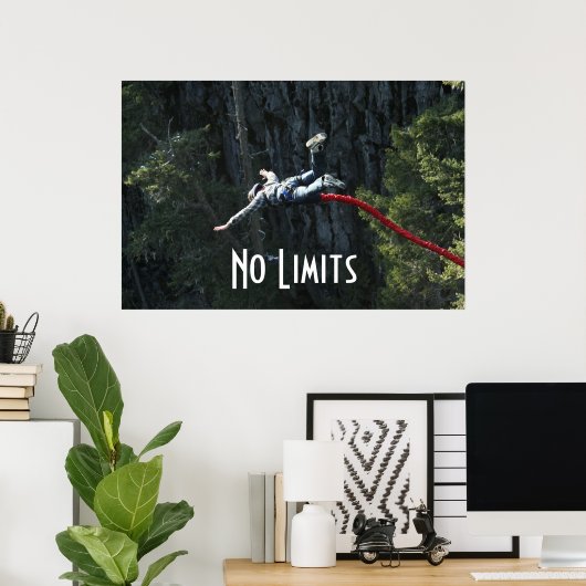 Poster Pas De Limites Sauts De Bungee (Bureau à domicile)