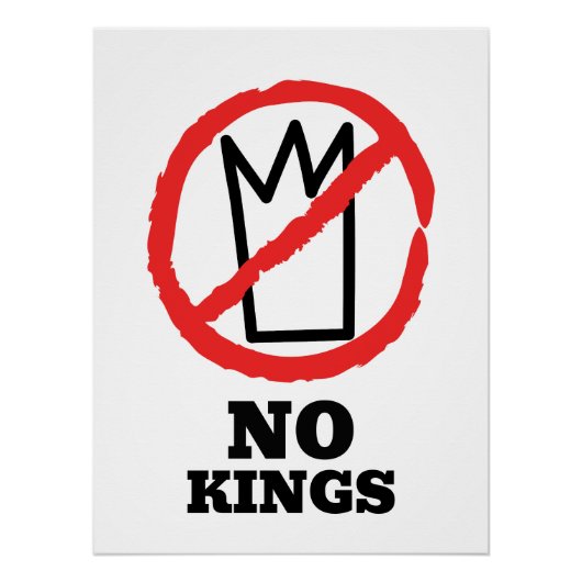 Poster Pas de logo de rois, conception de panneau d'arrêt (Devant)