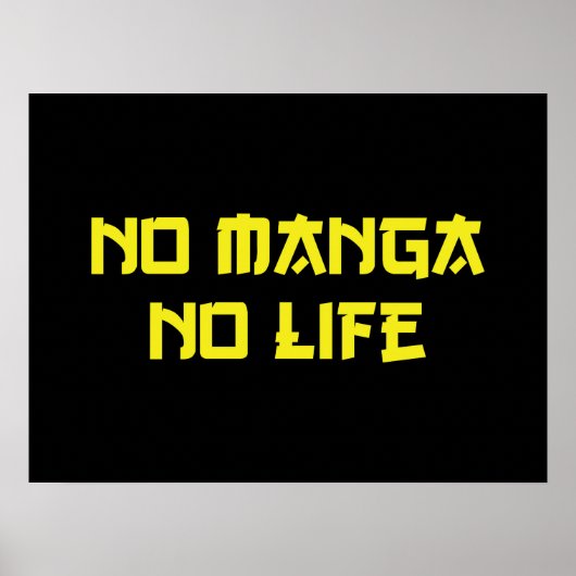 POSTER PAS DE MANGA PAS DE VIE (Devant)