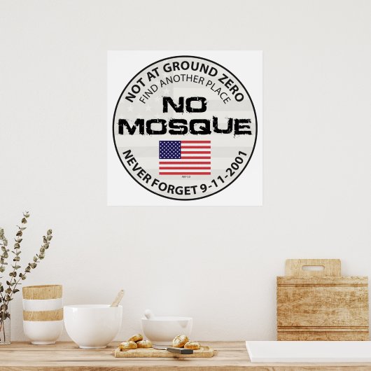 Poster Pas De Mosquée Au Terrain Zéro (Cuisine)