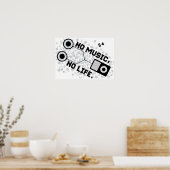 POSTER PAS DE MUSIQUE, PAS DE VIE. (Cuisine)