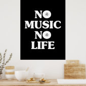 POSTER PAS DE MUSIQUE PAS DE VIE (Cuisine)