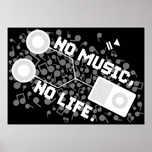 POSTER PAS DE MUSIQUE, PAS DE VIE. (Devant)
