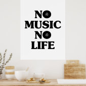 POSTER PAS DE MUSIQUE PAS DE VIE (Cuisine)