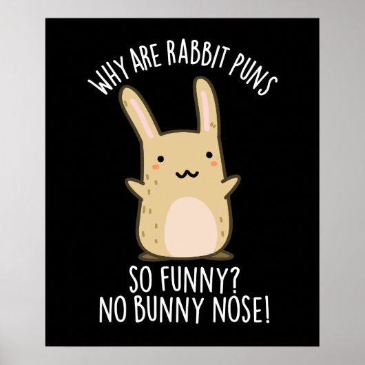 Poster Pas de nez de lapin Drôles de jeux de mots de lapi (Devant)
