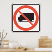 Poster Pas de panneau de camion (Cuisine)