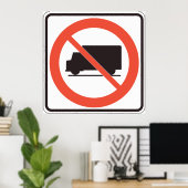 Poster Pas de panneau de camion (Bureau à domicile)