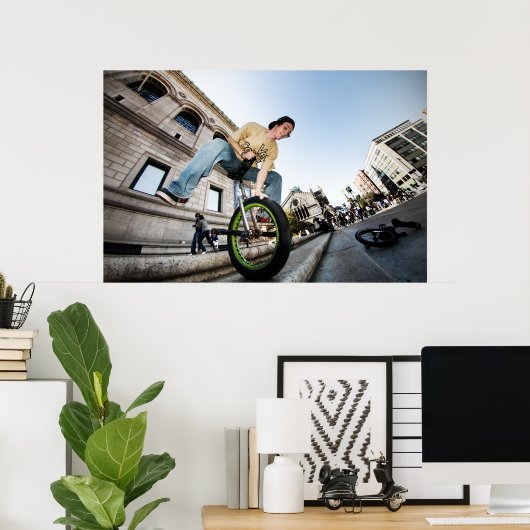 Poster Pas de pied de page (Bureau à domicile)