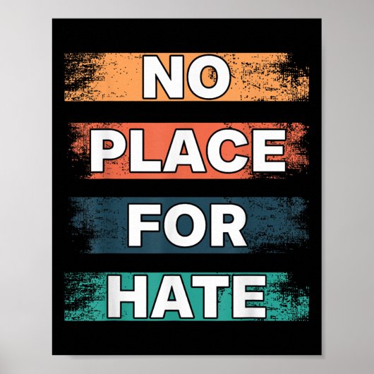 Poster Pas de place pour la haine. Déclaration de paix sa (Devant)