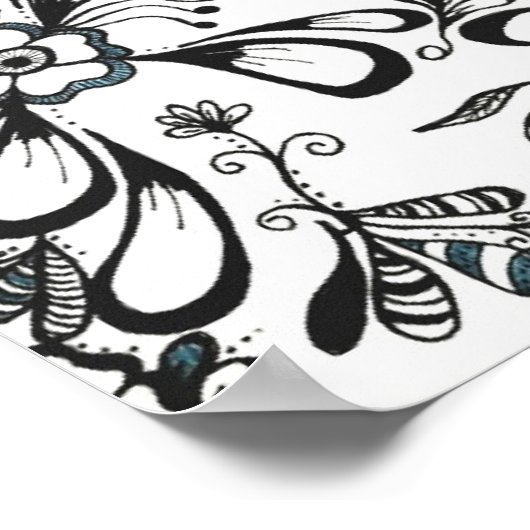 Poster Pas de pluie, Pas d'affiche de fleurs (Coin)