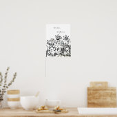 Poster Pas de pluie, Pas d'affiche de fleurs (Cuisine)