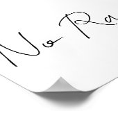 Poster Pas de pluie Pas de fleurs Ligne Art Texte personn (Coin)