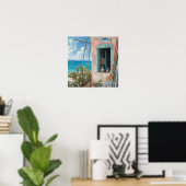 Poster Pas de poisson aujourd'hui bonaire (Bureau à domicile)