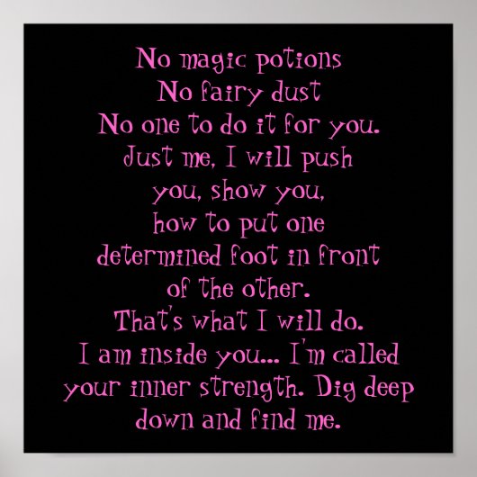 Poster Pas de potions magiques (Devant)