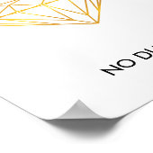 Poster Pas de pression Pas de diamant Faux Gold Foil Devi (Coin)