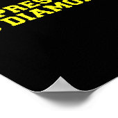 Poster Pas de pression pas de diamants Athlète Motivation (Coin)
