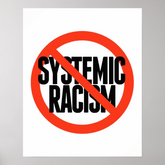 Poster Pas de racisme systémique (Devant)