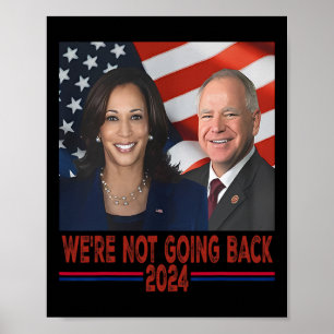 Poster Pas de retour Kamala Harris Tim Walz