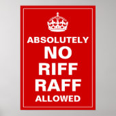 Poster Pas de Riff Raff (Devant)