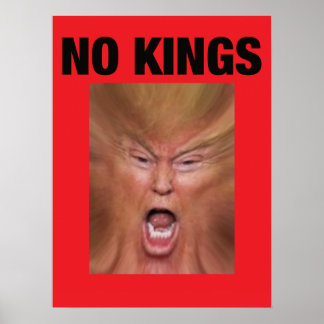Poster PAS DE ROI Déverser Trump