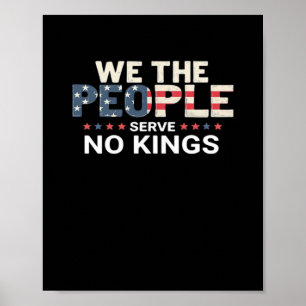 Poster Pas de roi Patriotique Liberté Pas de rois en Amér