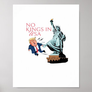 Poster Pas de rois aux États-Unis Statue donnant un coup 