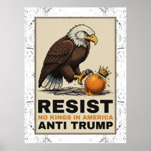 Poster Pas de rois en Amérique Anti-Trump