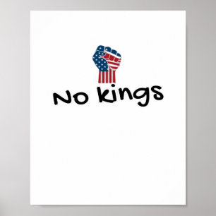 Poster Pas de rois en Amérique Classique Minimaliste Prop