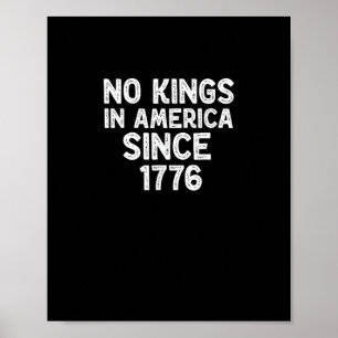 Poster Pas de rois en Amérique depuis 1776 Démocrates Pat