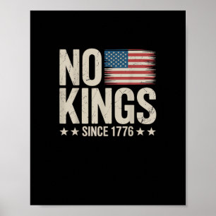 Poster Pas de rois en Amérique depuis 1776 Esprit de libe