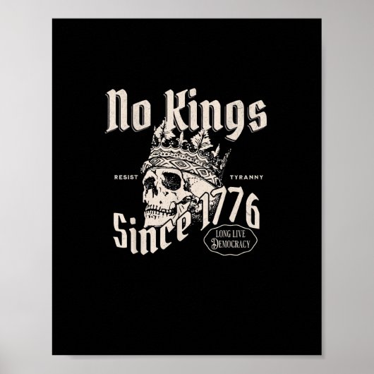 Poster Pas de rois en Amérique depuis 1776 Esprit de libe (Devant)