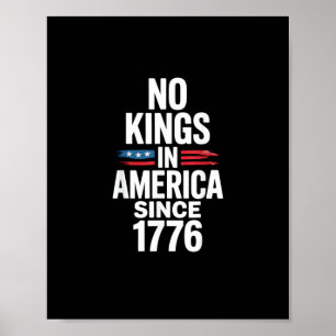Poster Pas de rois en Amérique depuis 1776 Minimal Clean