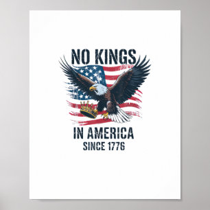 Poster Pas de rois en Amérique depuis 1776 Minimal Clean