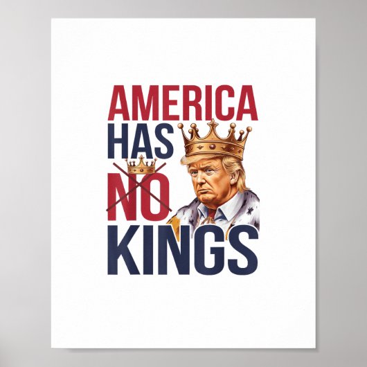 Poster Pas de rois en Amérique Drôle l'Amérique n'a pas d (Devant)