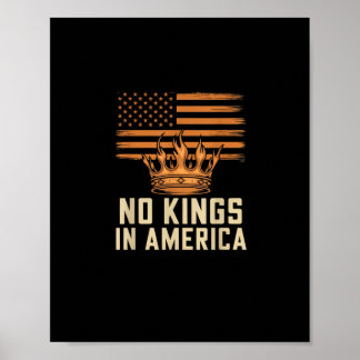 Poster Pas de rois en Amérique États-Unis Indépendance Cr