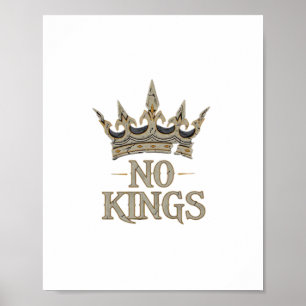 Poster Pas de rois en Amérique Graphique vintage