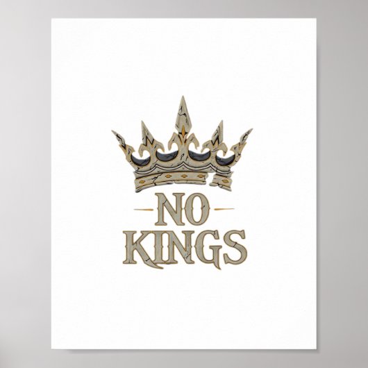 Poster Pas de rois en Amérique Graphique vintage (Devant)