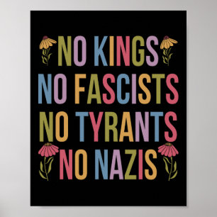 Poster Pas De Rois En Amérique Pas De Fascistes Nous Peup