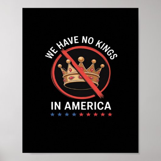 Poster Pas de rois en Amérique Rétro Classique (Devant)