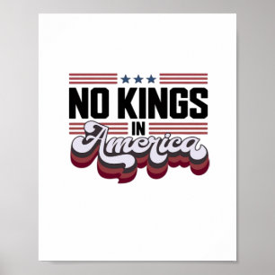 Poster Pas de rois en Amérique USA Rétro Classique