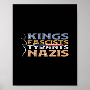 Poster Pas de rois, fascistes, tyrans, nazis – Anti-autor
