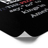Poster Pas de rois Nous le peuple Style Classique Liberté (Coin)