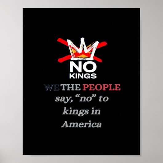 Poster Pas de rois Nous le peuple Style Classique Liberté (Devant)